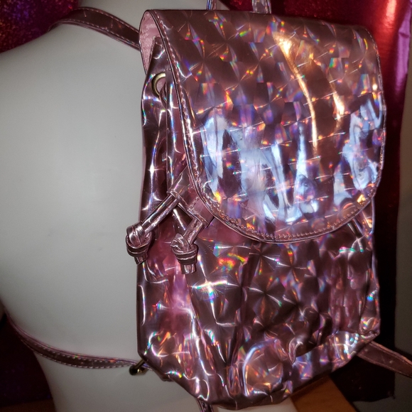 Pink Holographic Mini Backpack - Picture 2 of 5